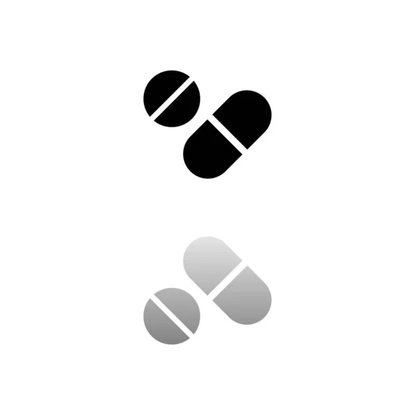 Píldoras icono plano — Vector de stock