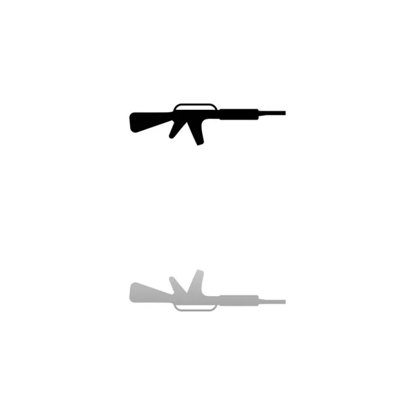 Assault karabijn pictogram plat — Stockvector