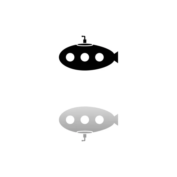 U-Boot mit Periskop-Symbol flach — Stockvektor