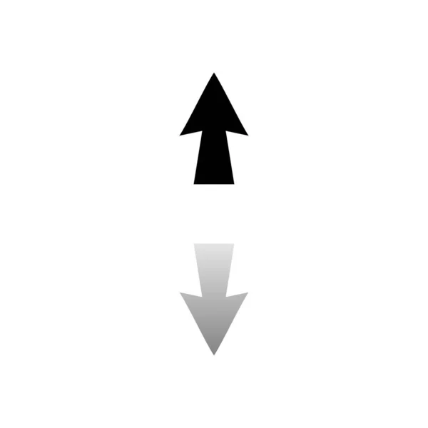 Pfeil Nach Oben Schwarzes Symbol Auf Weißem Hintergrund Einfache Illustration — Stockvektor