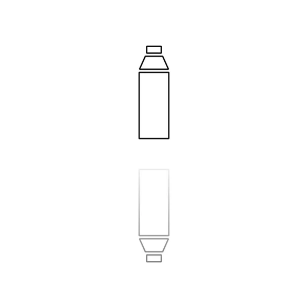 Una Botella Símbolo Negro Sobre Fondo Blanco Ilustración Simple Icono — Vector de stock