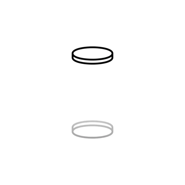 Koin Simbol Hitam Latar Belakang Putih Ilustrasi Sederhana Ikon Vektor - Stok Vektor