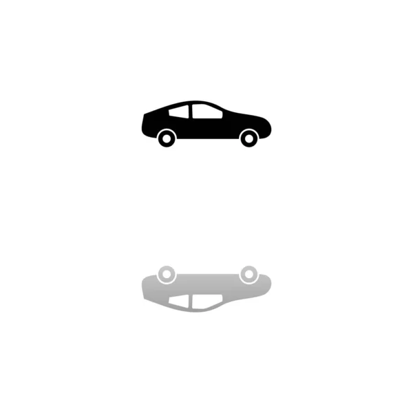 Αυτοκίνητο Μαύρο Σύμβολο Λευκό Φόντο Απλή Απεικόνιση Επίπεδη Διανυσματική Εικόνα — Διανυσματικό Αρχείο