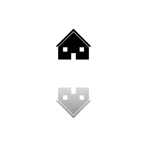 Domu Czarny Symbol Białym Tle Prosta Ilustracja Płaska Ikona Wektora — Wektor stockowy