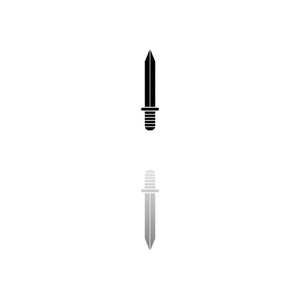 Espada Símbolo Negro Sobre Fondo Blanco Ilustración Simple Icono Vector — Vector de stock