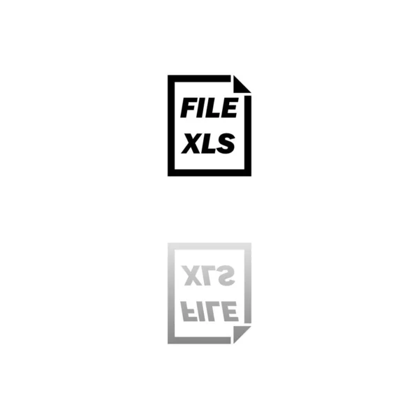 Xls Datei Schwarzes Symbol Auf Weißem Hintergrund Einfache Illustration Flat — Stockvektor