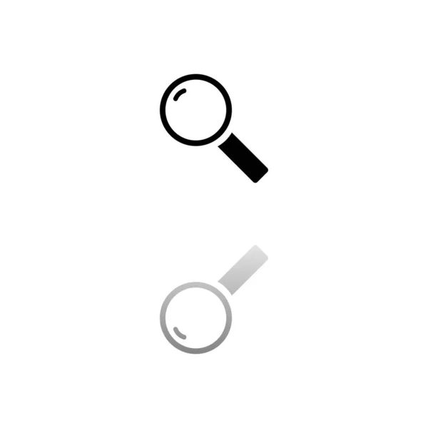Magnifying Glass Search Black Symbol White Background Simple Illustration Flat — Stock Vector