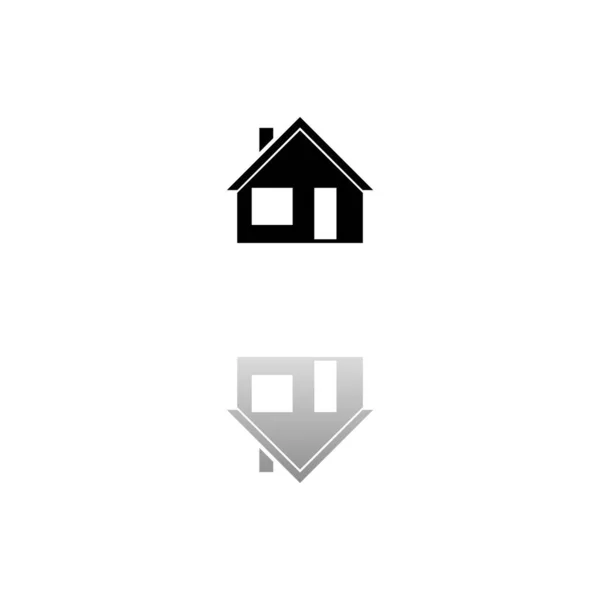 Maison Symbole Noir Sur Fond Blanc Une Illustration Simple Icône — Image vectorielle