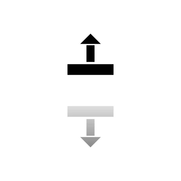 Ανέβασμα Μαύρο Σύμβολο Λευκό Φόντο Απλή Απεικόνιση Επίπεδη Διανυσματική Εικόνα — Διανυσματικό Αρχείο