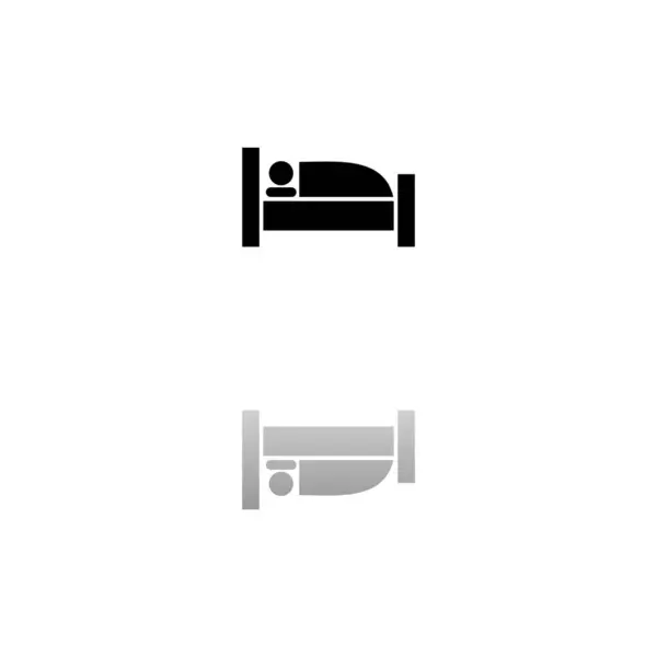 Dors Symbole Noir Sur Fond Blanc Une Illustration Simple Icône — Image vectorielle