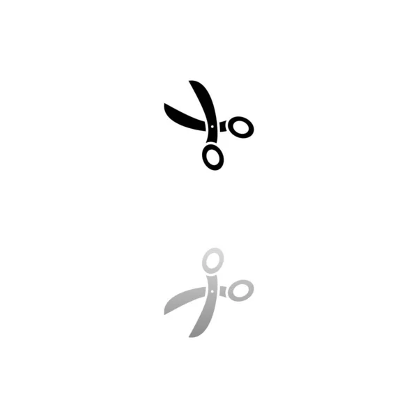 Tijeras Podar Símbolo Negro Sobre Fondo Blanco Ilustración Simple Icono — Archivo Imágenes Vectoriales