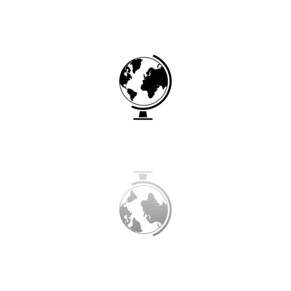 Globo Símbolo Negro Sobre Fondo Blanco Ilustración Simple Icono Vector — Vector de stock