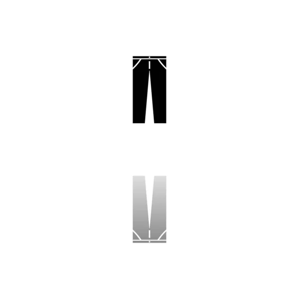Jean Symbole Noir Sur Fond Blanc Une Illustration Simple Icône — Image vectorielle