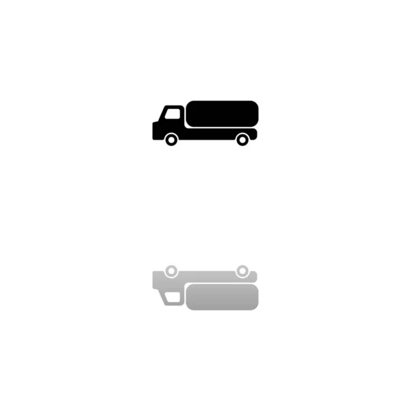 Camión Símbolo Negro Sobre Fondo Blanco Ilustración Simple Icono Vector — Vector de stock