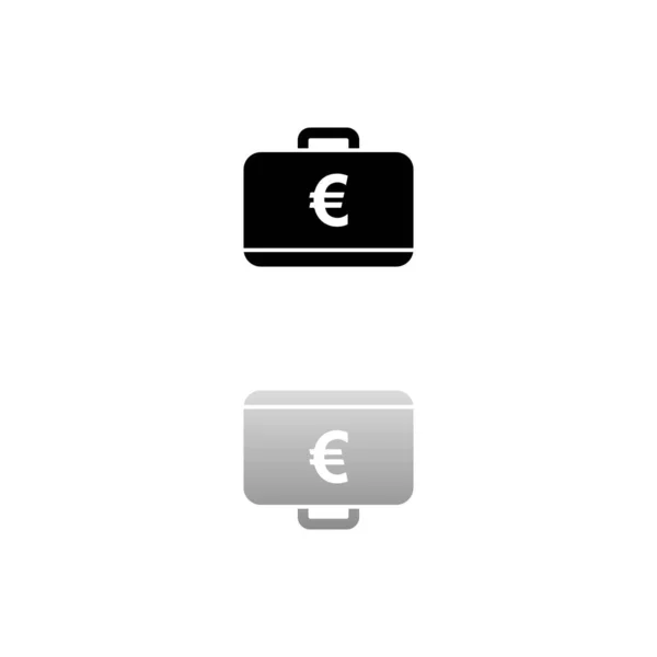 Een Koffer Zwart Symbool Witte Achtergrond Eenvoudige Illustratie Vlakke Vectoricoon — Stockvector