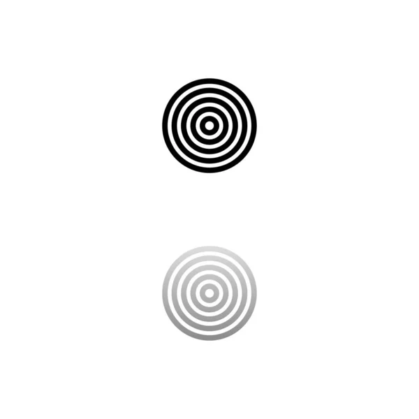 Ţintă Simbolul Negru Fundal Alb Ilustrație Simplă Flat Vector Icon — Vector de stoc