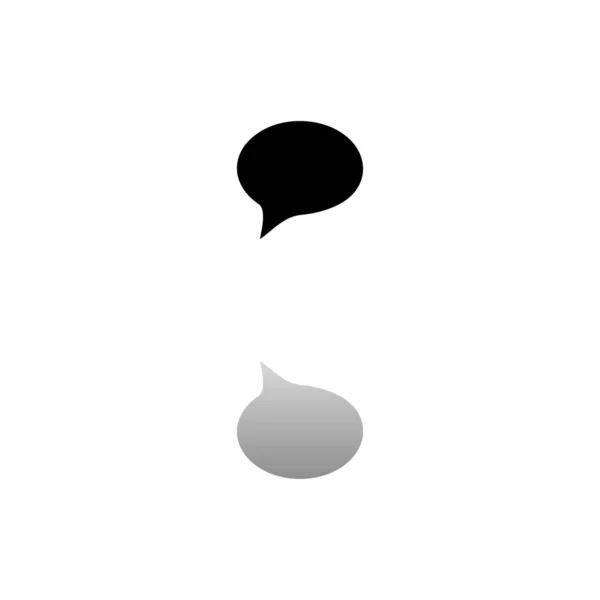 Burbuja Símbolo Negro Sobre Fondo Blanco Ilustración Simple Icono Vector — Vector de stock