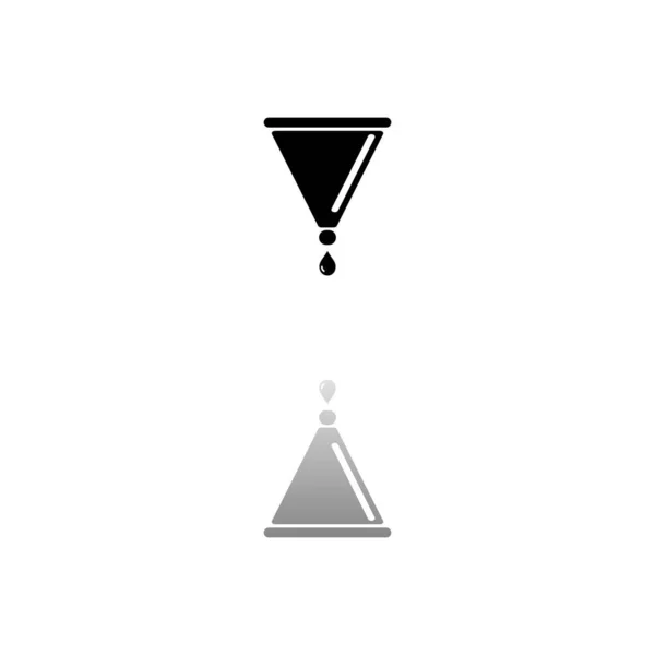 Filtertrichter Schwarzes Symbol Auf Weißem Hintergrund Einfache Illustration Flat Vector — Stockvektor