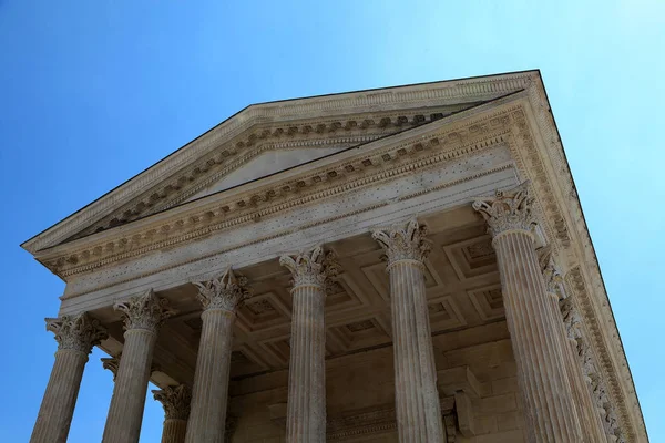 Maison Carree Mieście Nimes Francja — Zdjęcie stockowe