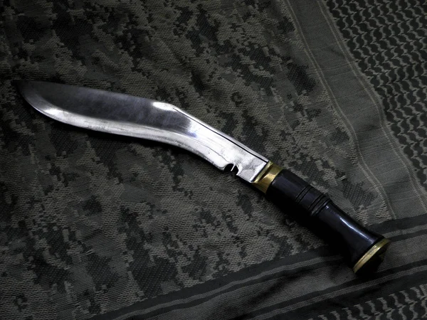 Боевой Нож Кукри Углеродистой Стали — стоковое фото