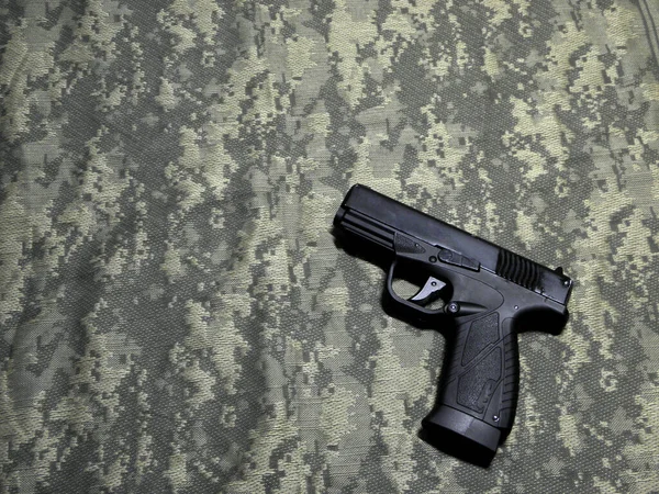 Pistola Compacta Negra Para Tiro Práctico —  Fotos de Stock