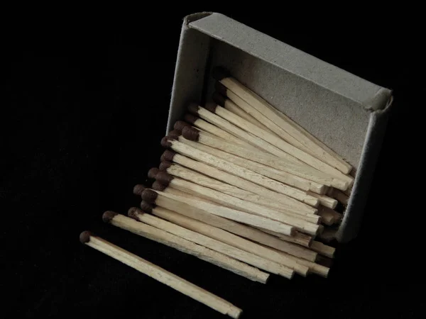 Classic Matches Making Fire Close — Stock Photo, Image