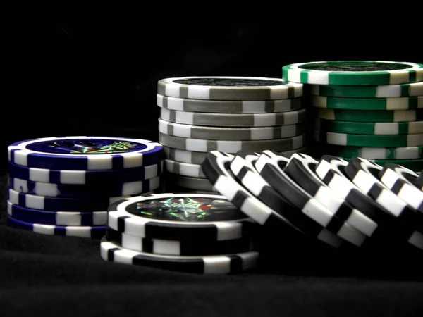 Spel Chips Voor Het Gokken Poker Voor Geld — Stockfoto