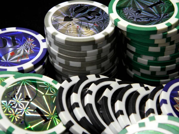 Fichas Juego Para Juego Póquer Por Dinero —  Fotos de Stock