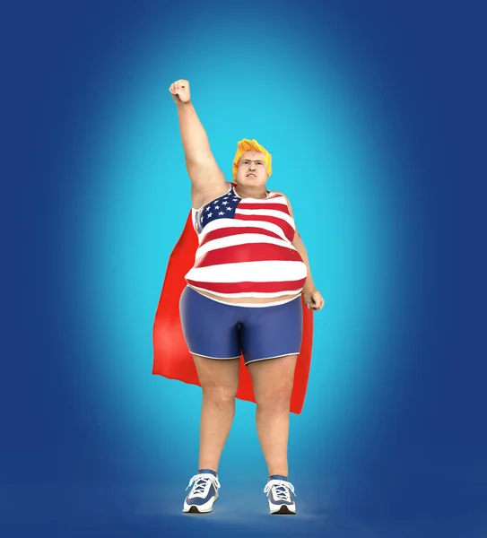 27 de dezembro de 2015. Retrato de personagem de Donald Trump, renderização 3d — Fotografia de Stock