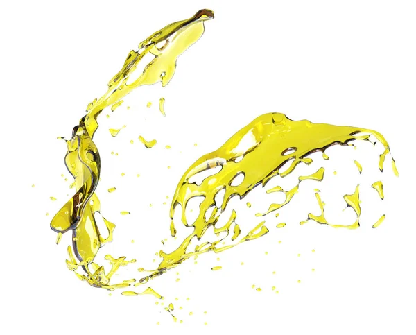 Olive oil splashing isolated on white background — Stock Photo, Image