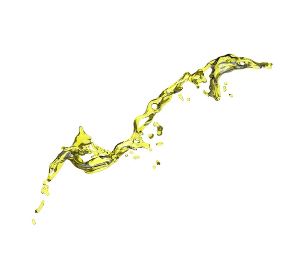 Olivolja stänk isolerad på vit bakgrund — Stockfoto