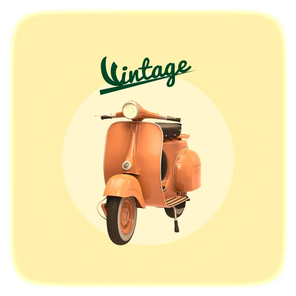 Vintage motorlu scooter — Stok fotoğraf