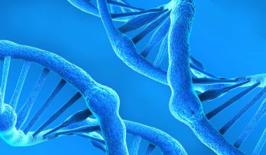 DNA structure, blue background clipart