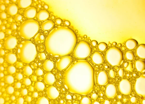 Yellow water bubbles — Stock Photo, Image