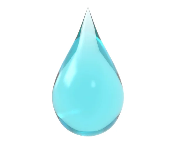 Water Drop White Isolated Clipping Path — Stock Photo, Image