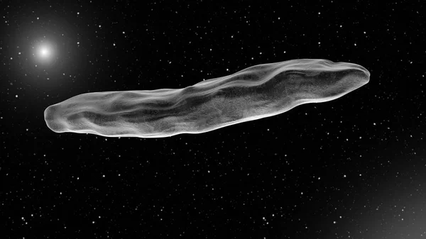 Asteroide Oumuamua Primer Objeto Interestelar Que Proviene Del Exterior Del —  Fotos de Stock