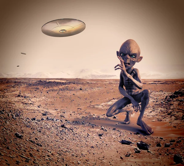 Alien Sur Planète Mars — Photo