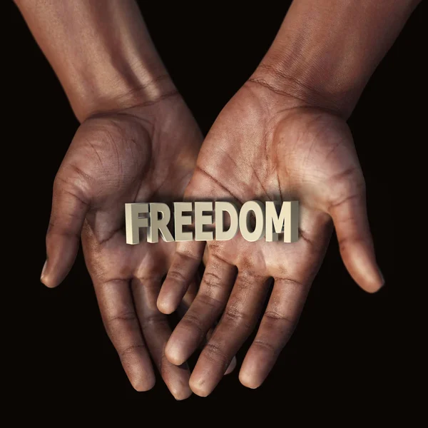 Afrikai Odaad Val Szöveg Szabadság — Stock Fotó