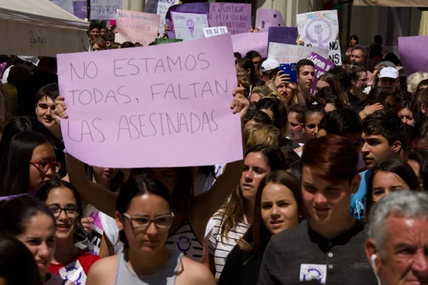 Greve geral dos estudantes pela "sentença escandalosa" de "La Manadá" — Fotografia de Stock