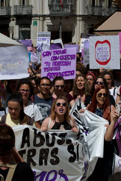 Greve geral dos estudantes pela "sentença escandalosa" de "La Manadá" — Fotografia de Stock