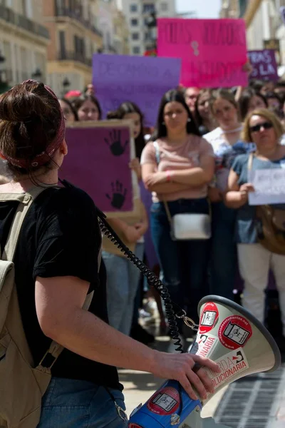 Malaga Spain May 10Th 2018 General Strike Students Scandalous Sentence — Φωτογραφία Αρχείου