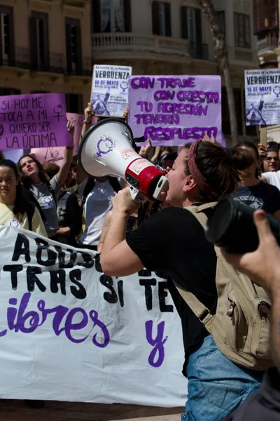 Malaga Spain May 10Th 2018 General Strike Students Scandalous Sentence — Stok fotoğraf