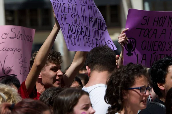 Malaga Spain May 10Th 2018 General Strike Students Scandalous Sentence — Stok fotoğraf