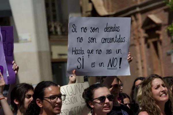 Málaga España Mayo 2018 Huelga General Estudiantes Por Escandalosa Sentencia —  Fotos de Stock