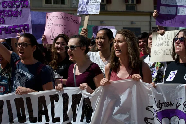 Malaga Espagne Mai 2018 Grève Générale Des Étudiants Pour Condamnation — Photo