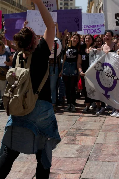 Malaga Spain May 10Th 2018 General Strike Students Scandalous Sentence — 图库照片