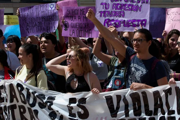 Málaga España Mayo 2018 Huelga General Estudiantes Por Escandalosa Sentencia —  Fotos de Stock