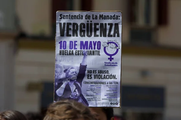 Malaga Spanien Mai 2018 Generalstreik Der Studenten Wegen Des Skandalösen — Stockfoto