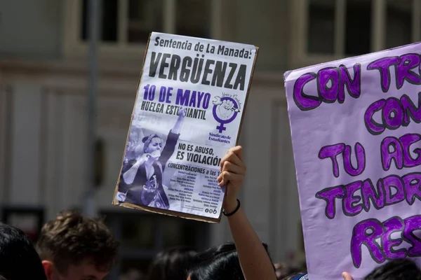 Malaga Spanien Mai 2018 Generalstreik Der Studenten Wegen Des Skandalösen — Stockfoto