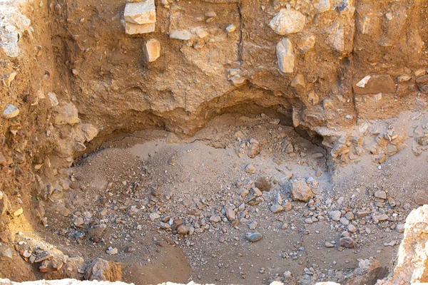 Malaga Hiszpania Lutego 2020 Miejsce Wykopalisk Archeologicznych Szczątki Kości Ludzkich — Zdjęcie stockowe